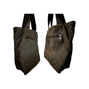 Prada Tessuto Triangle Logo Nylon Tote Black - TheRelux.com