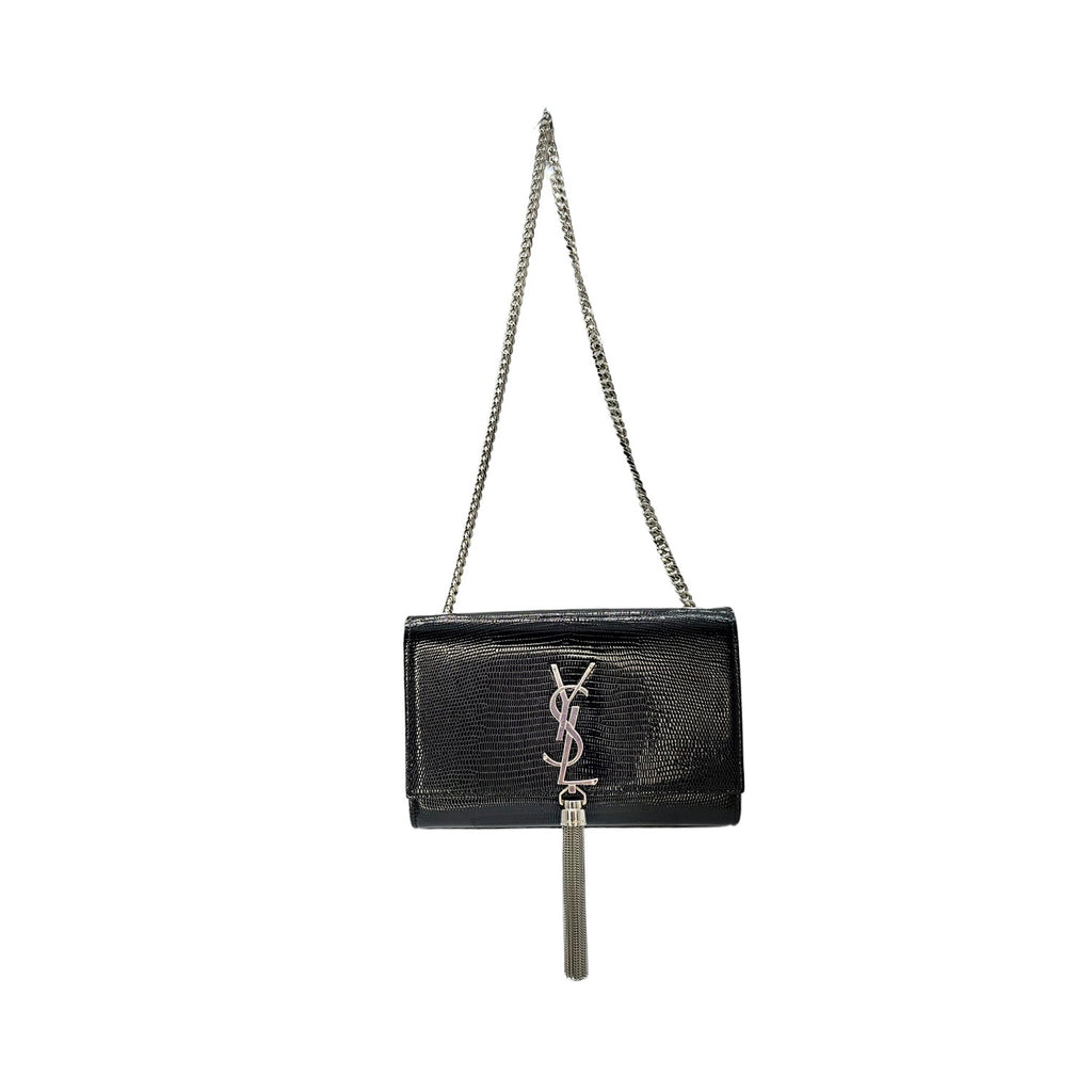 Saint Laurent Calfskin Lizard Embossed Kate Tassel Shoulder  display picture 1