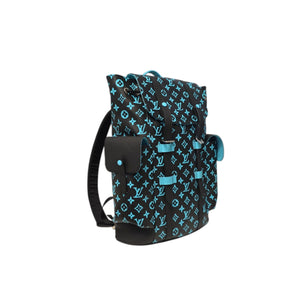 louis vuitton backpack men blue Louis Vuitton Monogram Playground Christopher MM Hiking Backpack