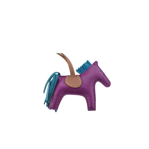 HERMES エルメス　ロデオチャーム　MM パープル Hermes Milo Lambskin Grigri Rodeo Horse Bag Charm Anemone