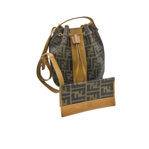 Fendi Vintage Mon Tresor Zucca Crossbody Bucket Bag