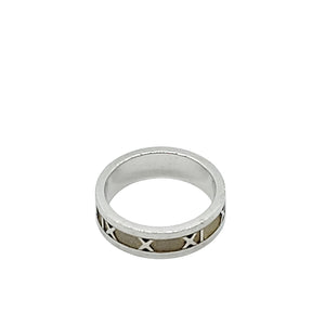 Tiffany & Co. Atlas Ring 925シルバー Tiffany Co Sterling Silver Atlas Roman Numeral Clock Ring Size 5