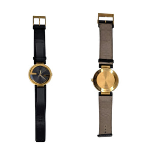 Gucci Interlocking G 42mm Gold PVD Black Dial Watch YA133212
