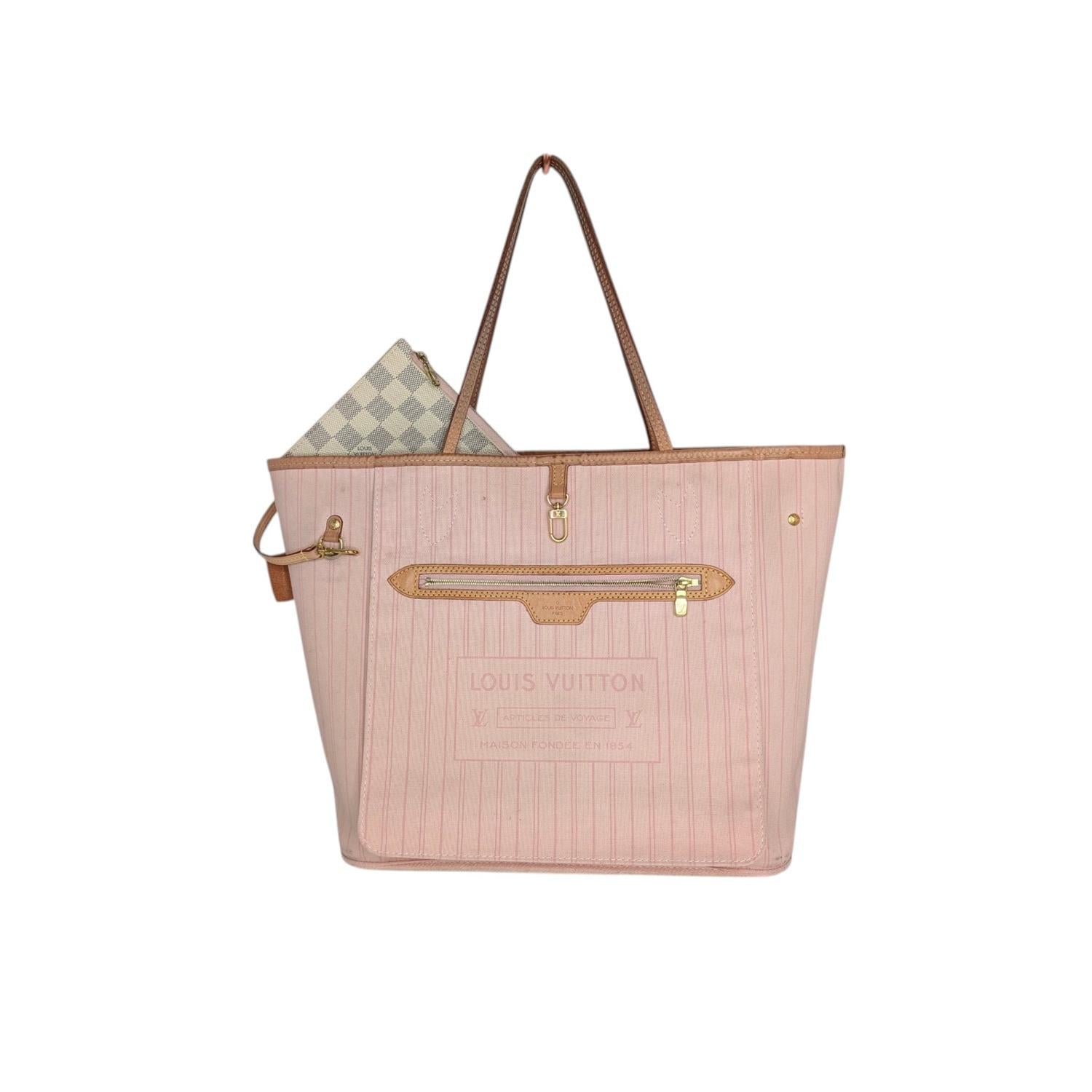 Louis Vuitton Damier Azur Neverfull MM Tote with Pouch - TheRelux.com