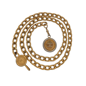 CHANEL 31 RUE CAMBON ベルト Chanel Vintage 31 Rue Cambon Gold-Tone Medallion Chain Belt