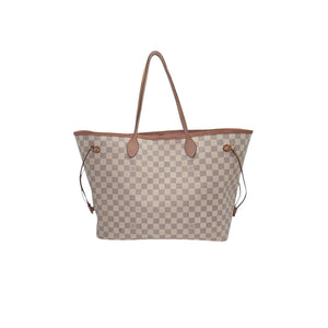 Louis Vuitton Neverfull Damier Azur GM Tote Rose Ballerine