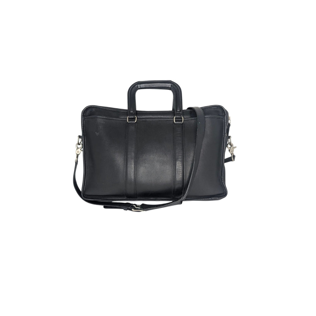 バッグ COACH 2way leather briefcase business A4 COACH VINTAGE BLACK LEATHER BUSINESS SOFT BRIEFCASE BAG 5286 90'S