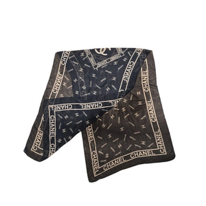 Chanel CC Logo Translucent Silk Scarf Wrap
