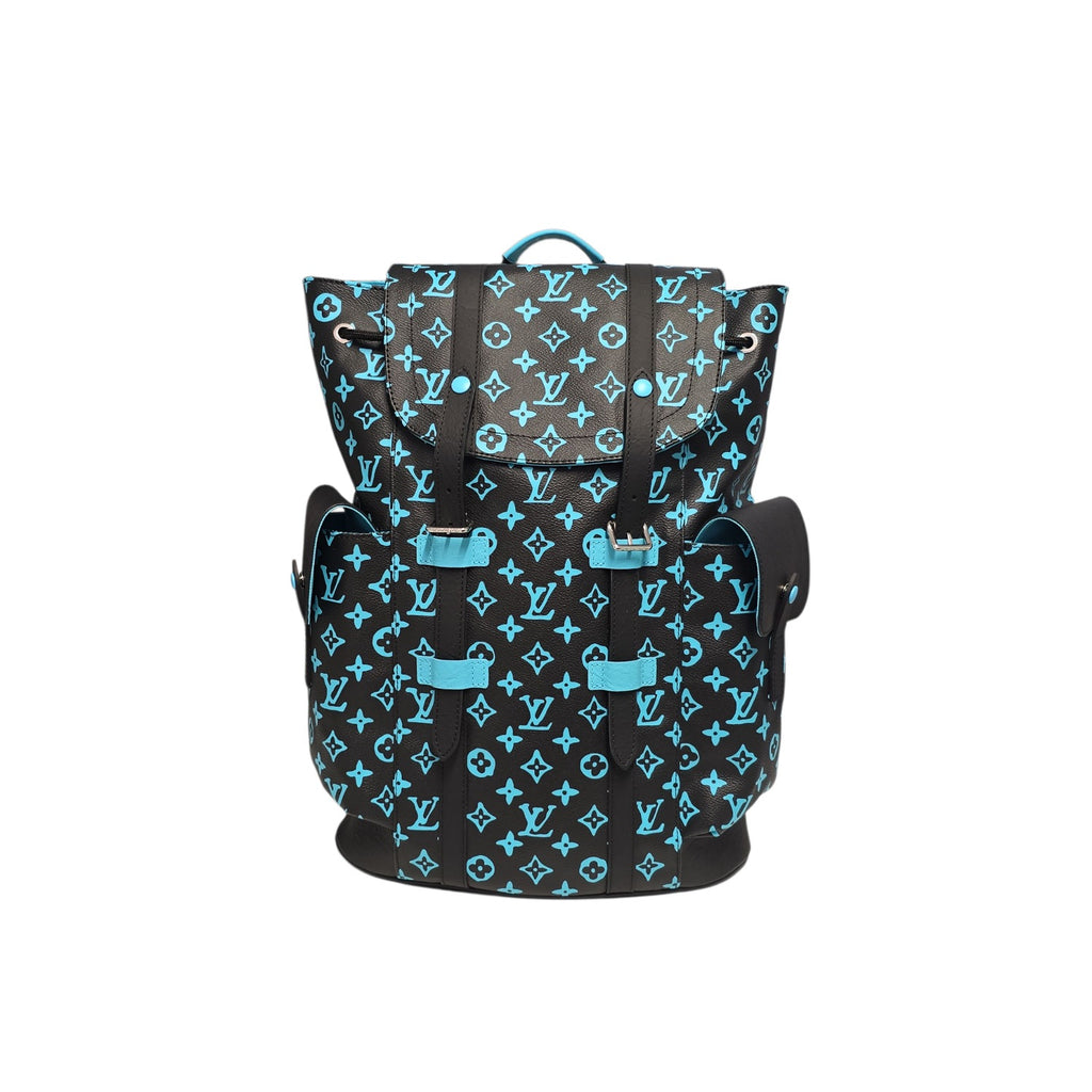 blue louis vuitton backpack Louis Vuitton Monogram Playground Christopher MM Hiking Backpack