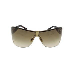 Gucci Tortoise Shell Crystal GG Rimless Sunglasses 2807/S