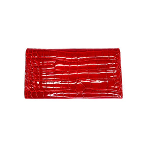 Bvlgari Red Alligator Leather Wallet - TheRelux.com