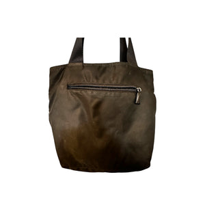 Prada Tessuto Triangle Logo Nylon Tote Black - TheRelux.com