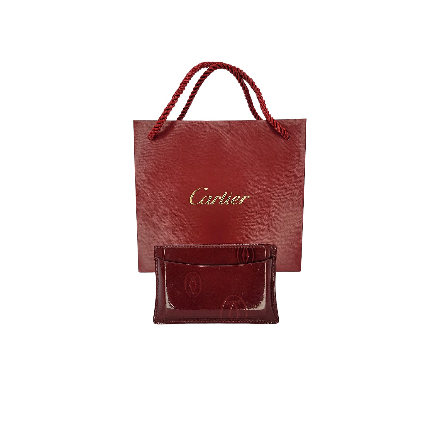 Cartier Patent Leather Happy Birthday Card Holder - TheRelux.com