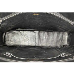Chanel 80s Black Shiny Alligator Camera Shoulder Bag - TheRelux.com