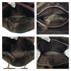 Prada Vintage Tessuto Nylon Catena Chain Shoulder Bag - TheRelux.com