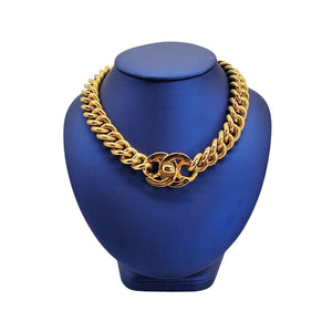 CHANEL CC Turn-Lock Chunky Chain Necklace 1996 - TheRelux.com