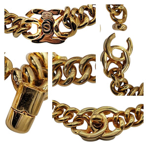CHANEL CC Turn-Lock Chunky Chain Necklace 1996 - TheRelux.com