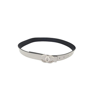 Chanel 2023 Calfskin CC Reversible Belt 85 34 Black White  display picture 1