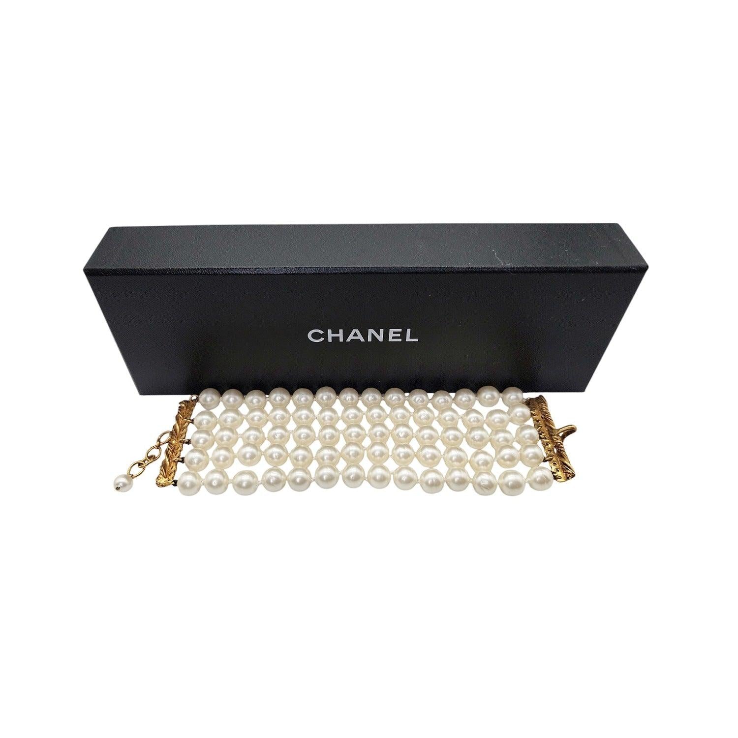 Chanel Pearly Beads Multi Strand Faux Pearl Bracelet - TheRelux.com