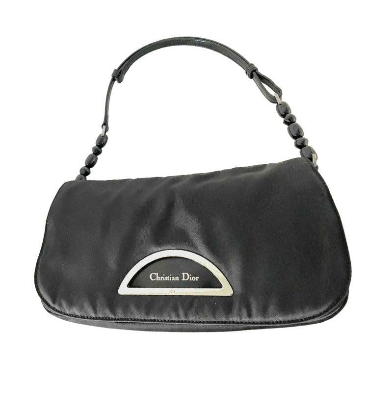 Christian Dior Nylon Malice Baguette Black Clutch - TheRelux.com