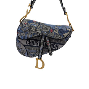 Christian Dior 2022 Denim Jardin Magique Saddle Bag - TheRelux.com