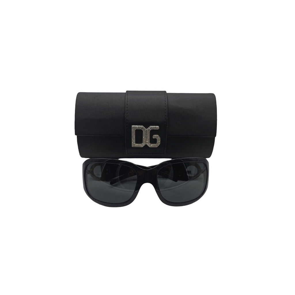 Dolce and Gabbana DG6017-B Rectangular Sunglasses w/ Crystal DG