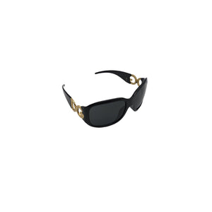 ドルチェ&ガッバーナ サングラス ブラック DG6017-B D&G Dolce and Gabbana DG6017-B Rectangular Sunglasses w/ Crystal DG