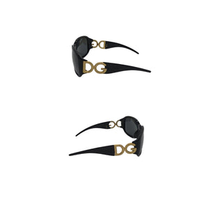Dolce and Gabbana DG6017-B Rectangular Sunglasses w/ Crystal DG