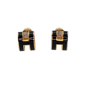 Hermes Mini Pop H Pierced Earrings Gold #313012H70B Mini Pop H earrings | Hermès USA main image 4