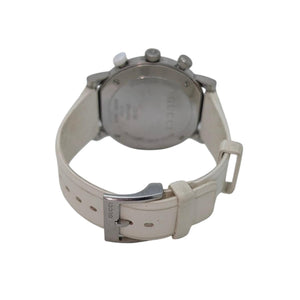Gucci G-Chrono 101M White Guccissima Rubber Watch YA101346