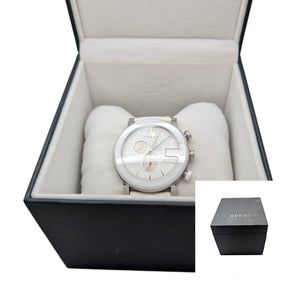 【稼働】GUCCI 101M YA101346 Gフェイス クロノグラフ Gucci G-Chrono 101M White Guccissima Rubber Watch YA101346