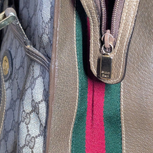 Gucci Vintage GG Plus Canvas Sherry Web Tote - TheRelux.com