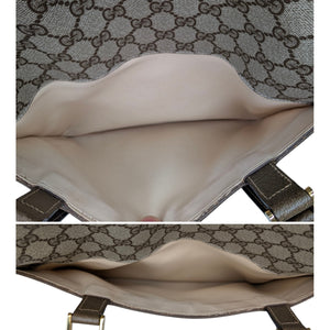 Gucci Vintage GG Plus Canvas Sherry Web Tote - TheRelux.com