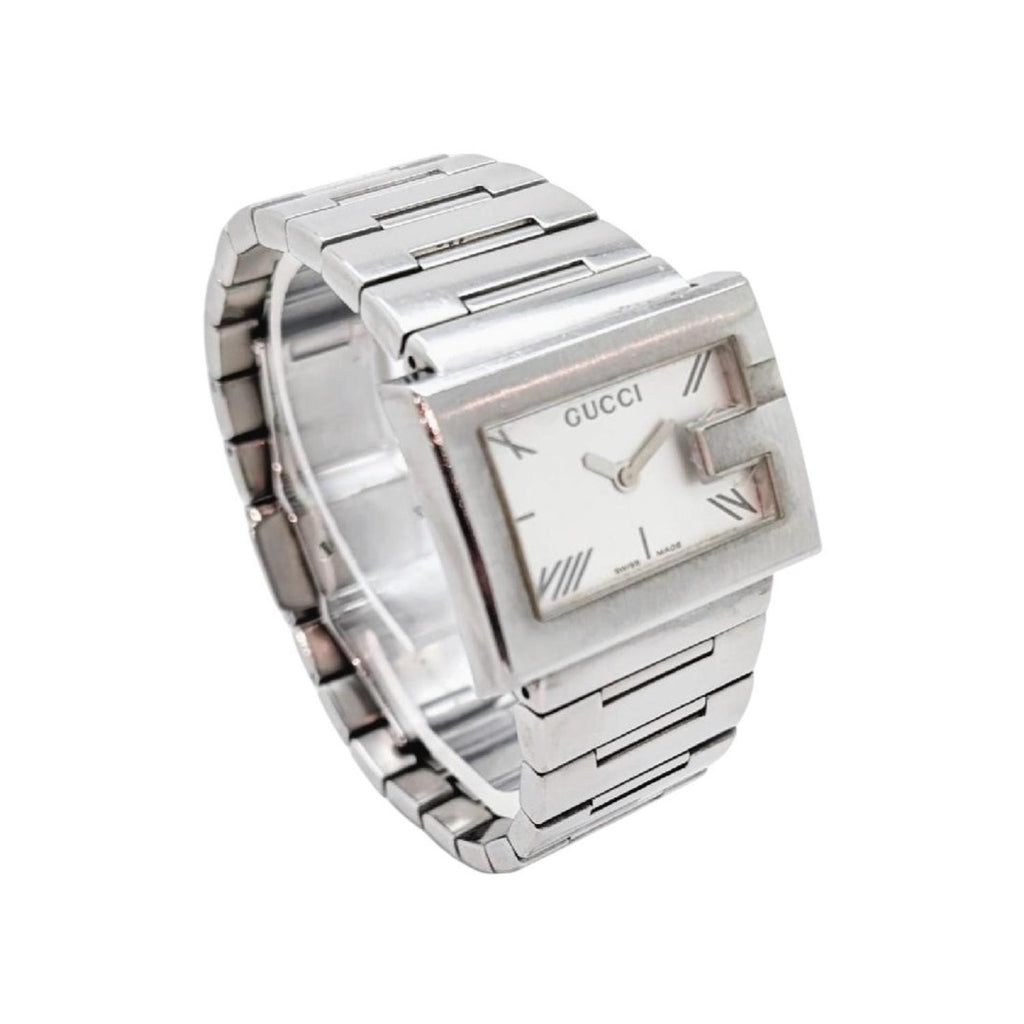 稼動品　GUCCI グッチ　100L Gレクタングル　スクエア　レディース腕時計 Gucci 100L Stainless Steel Quartz Womens Watch Silver G-Rectangle