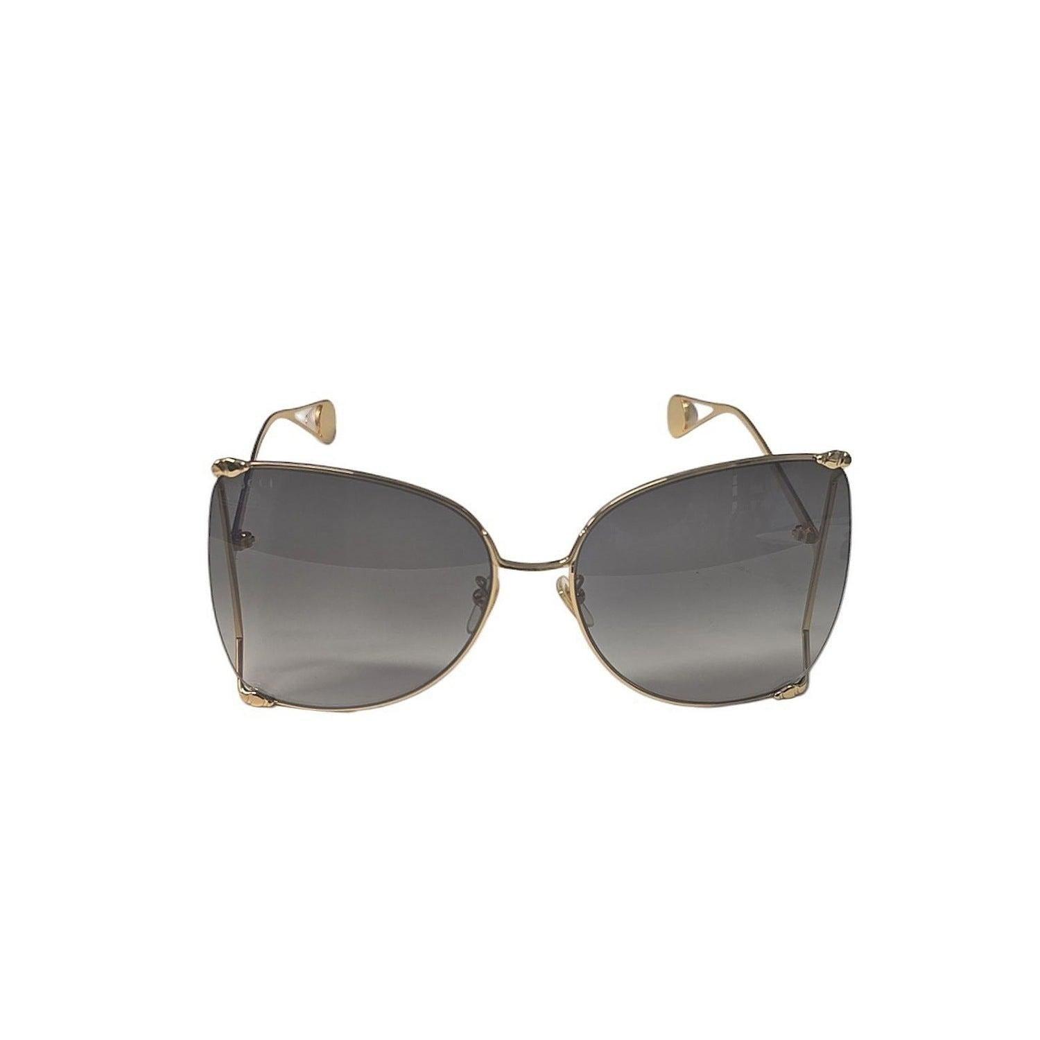 Gucci Oversized Round Butterfly Sunglasses GG0252S - TheRelux.com