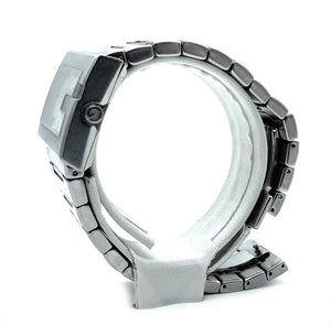 Gucci 100L Stainless Steel Quartz Womens Watch Silver G-Rectangle