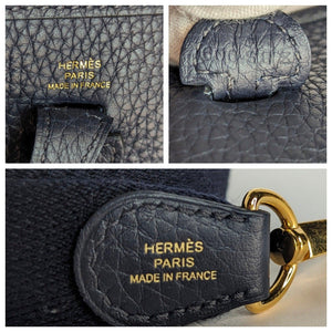 Hermès Bleu Nuit Taurillon Clemence Evelyne TPM Mini Crossbody
