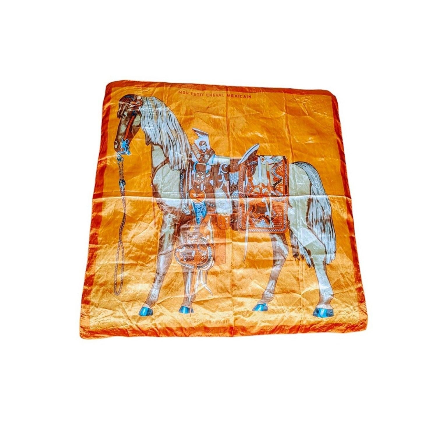 Hermès Mon Petit Cheval Mexicain Silk 90 Scarf By Wlodek Kaminski 