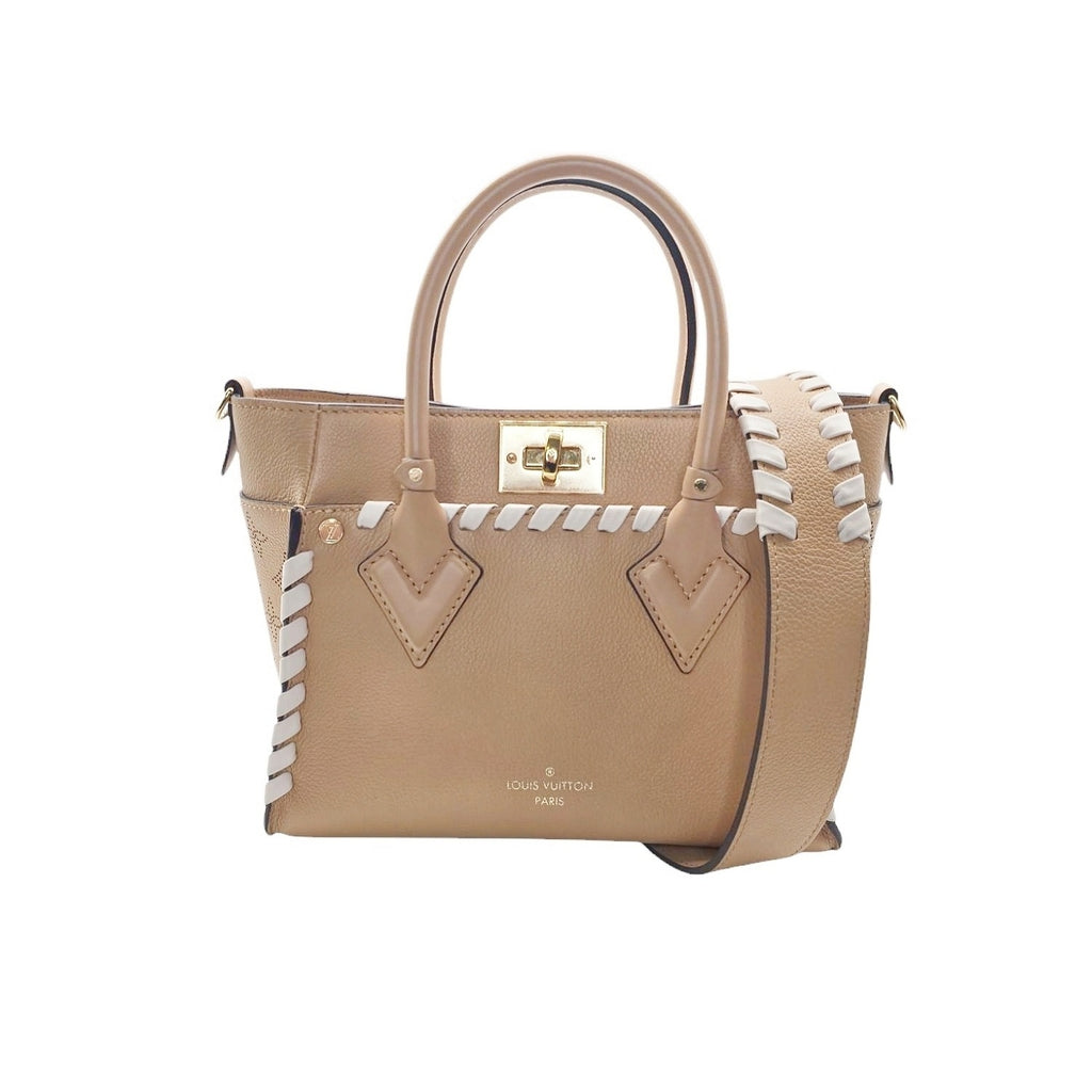 Louis Vuitton Mahina Calfskin Braided On My Side PM Arizona Brown