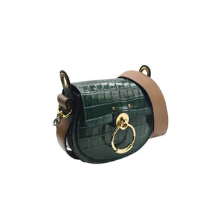 Chloe 2020 Croc-Embossed Tess Small Shoulder Bag - TheRelux.com