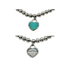 Tiffany Sterling Silver Bead Return To Tiffany Heart Charm