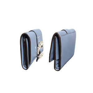 Jimmy Choo Calfskin Crystal Cheri Compact Wallet - TheRelux.com