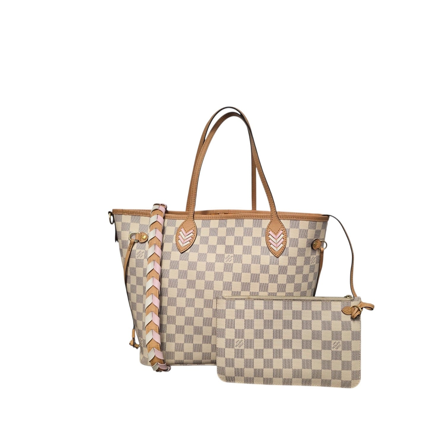 Louis Vuitton Damier Azur Braided Neverfull MM Tote - TheRelux.com
