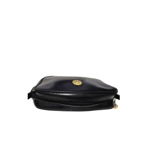バッグ Celine Vintage Black Leather Pouch Bag Celine Vintage Shiny Black Leather Crossbody Bag - TheRelux.com