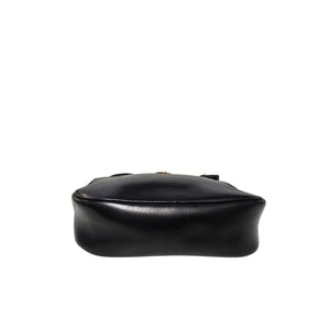 Celine Vintage Shiny Black Leather Crossbody Bag - TheRelux.com