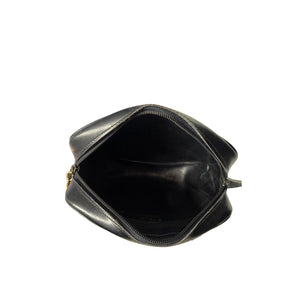 Celine Vintage Shiny Black Leather Crossbody Bag - TheRelux.com
