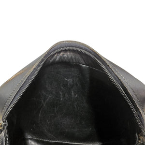 Celine Vintage Shiny Black Leather Crossbody Bag - TheRelux.com