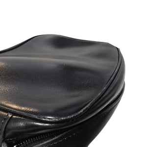 Celine Vintage Shiny Black Leather Crossbody Bag - TheRelux.com