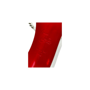 Christian Louboutin White Tatooshka Spikes 100 Slingback Pump Heel