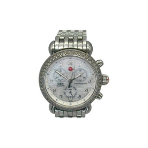 MICHELE CSX Diamond Bezel Ladies Chronograph Watch MW03M01A1025